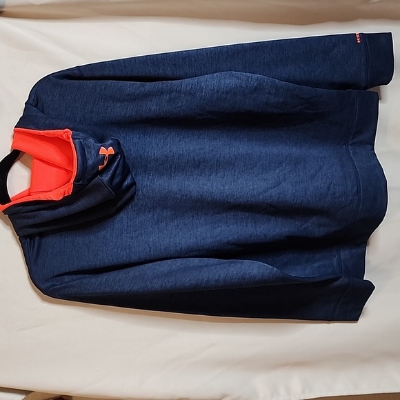 Under armour blue with orange hoodie sweatshirt size large - Picture 5 of 5